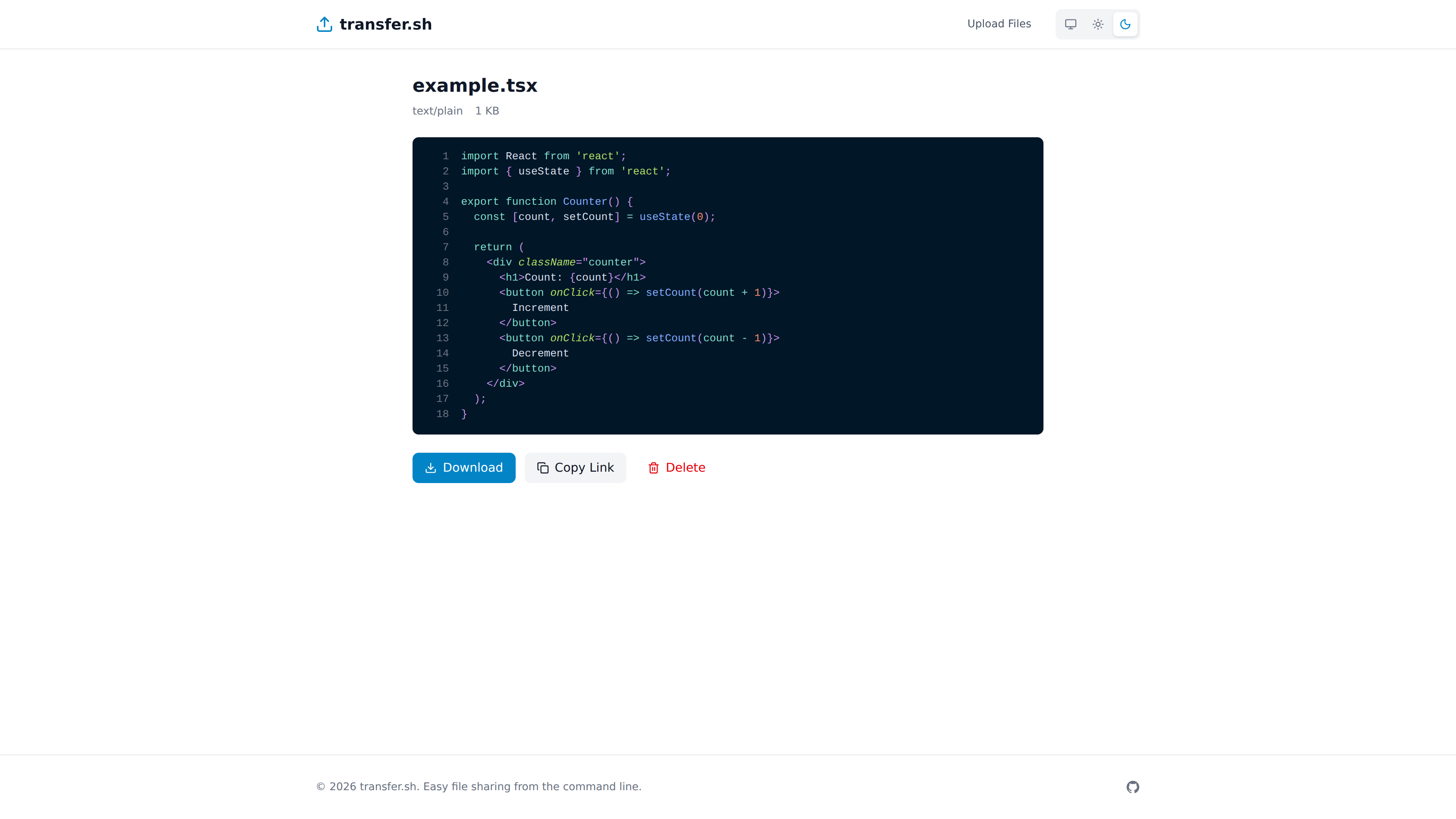 Code Preview Light Mode