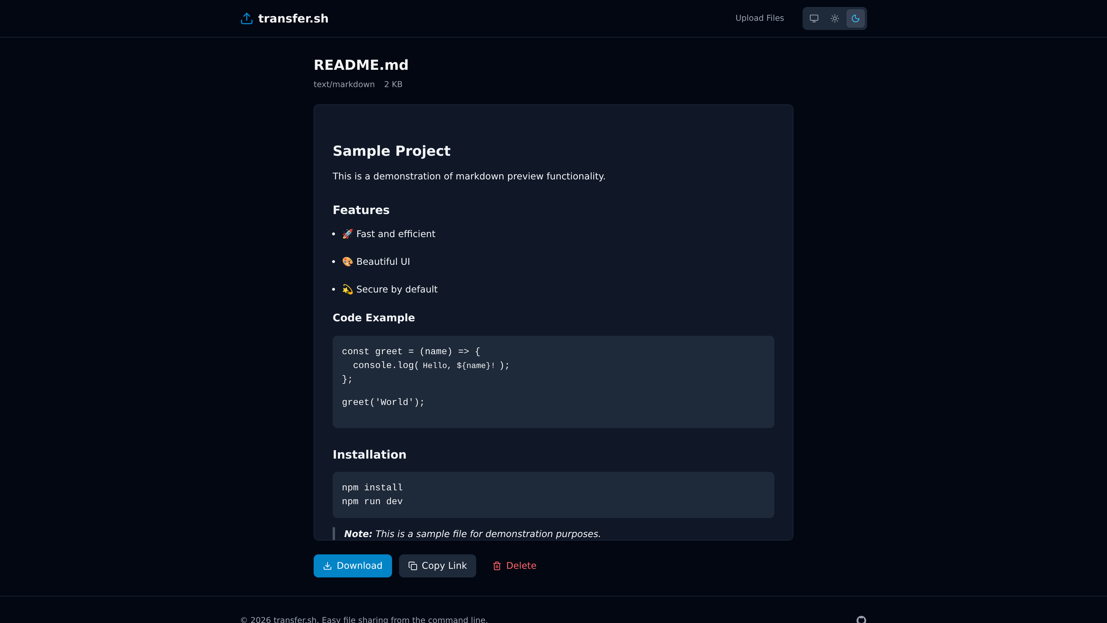 Markdown Preview Dark Mode