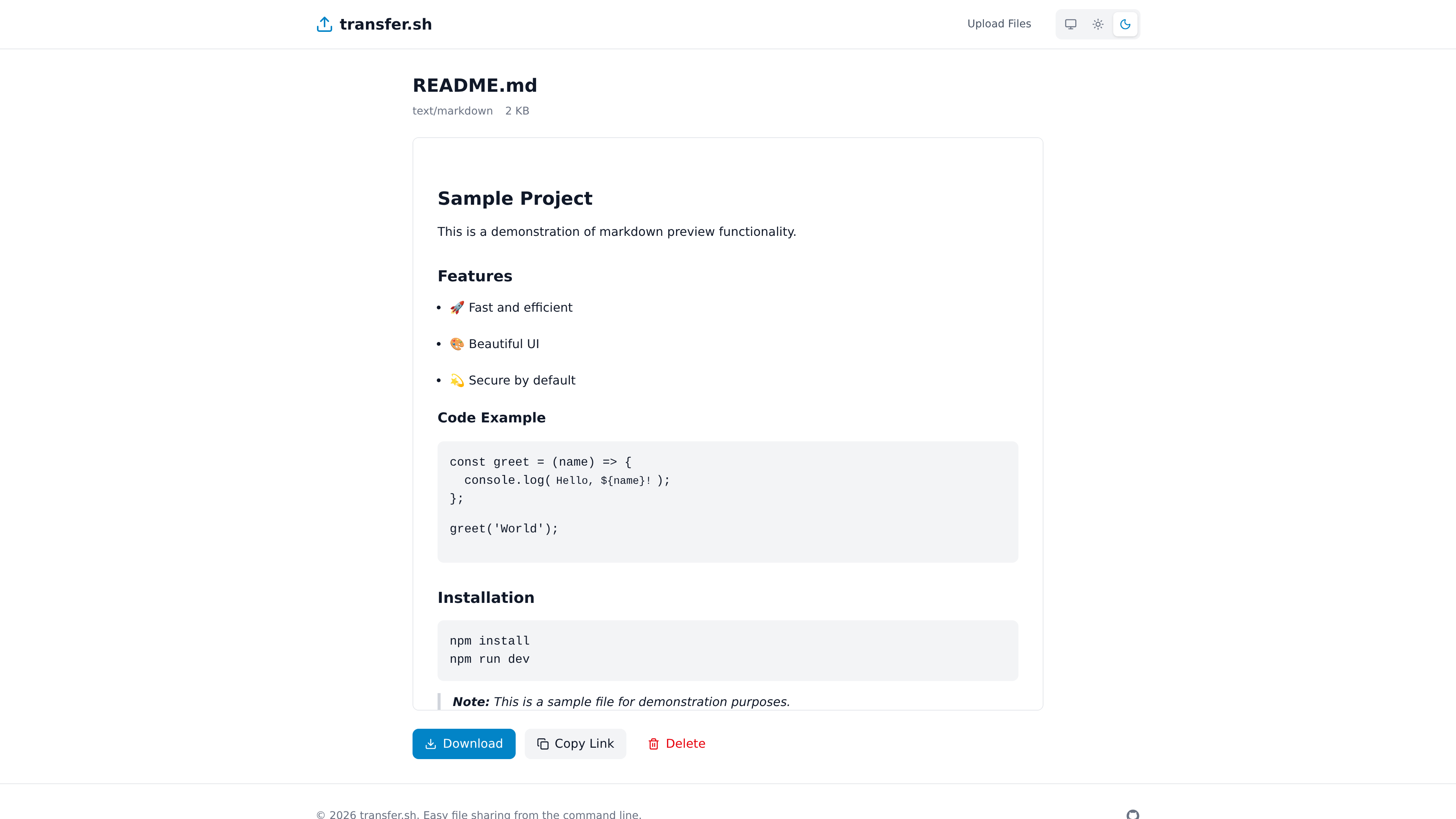 Markdown Preview Light Mode