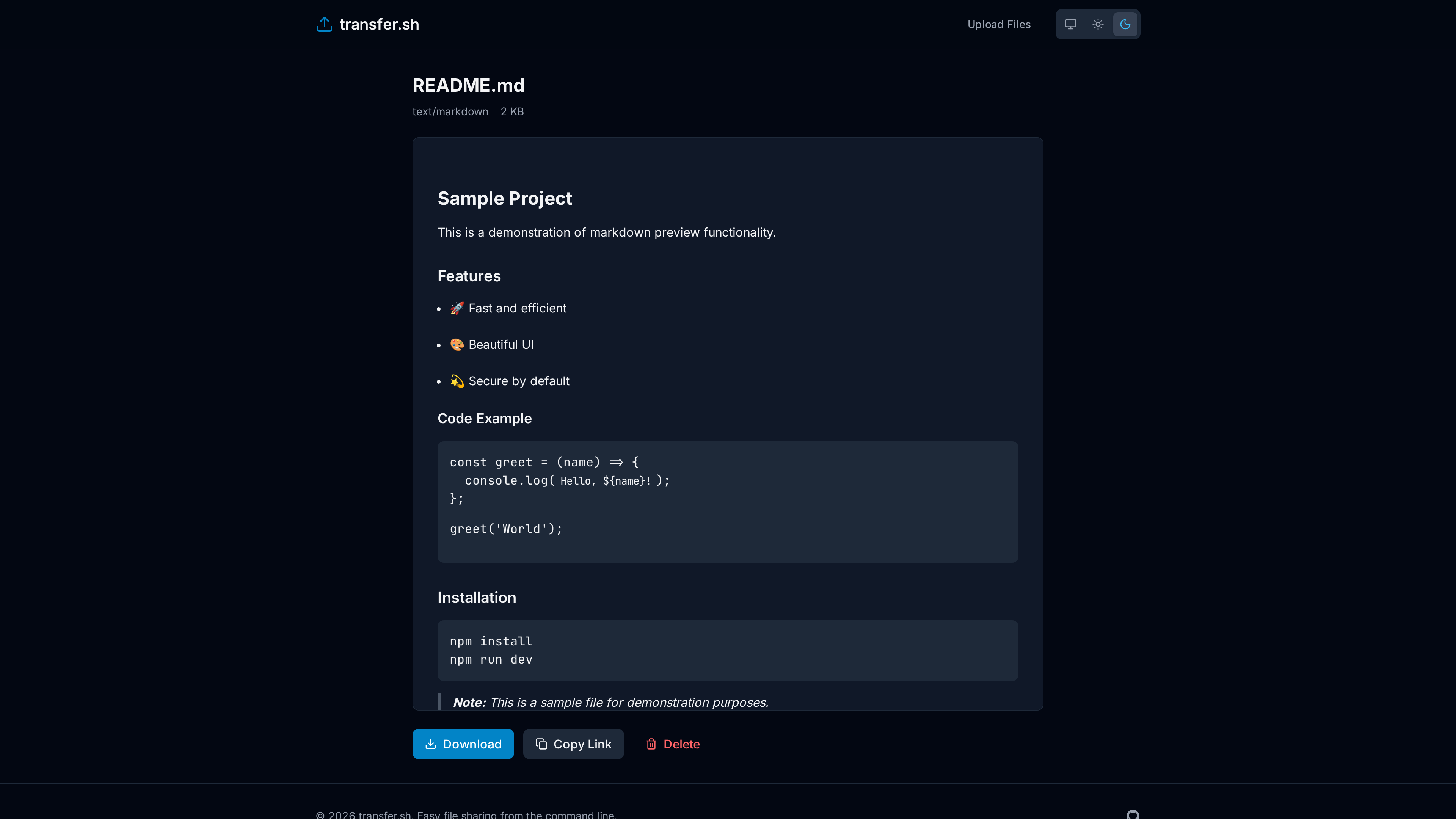 Markdown Preview Dark Mode